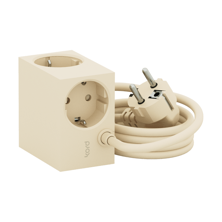 Cuboid stopcontact 2 m - Pearled Ivory - Kord