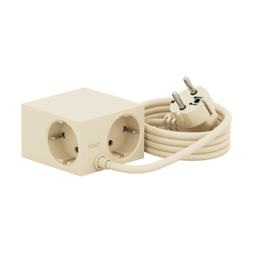 Cuboid stopcontact 2 m - Pearled Ivory - Kord