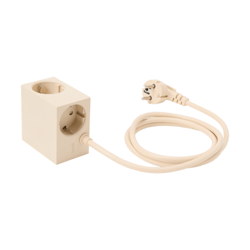 Cuboid stopcontact 2 m - Pearled Ivory - Kord