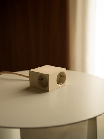 Cuboid stopcontact 2 m - Pearled Ivory - Kord