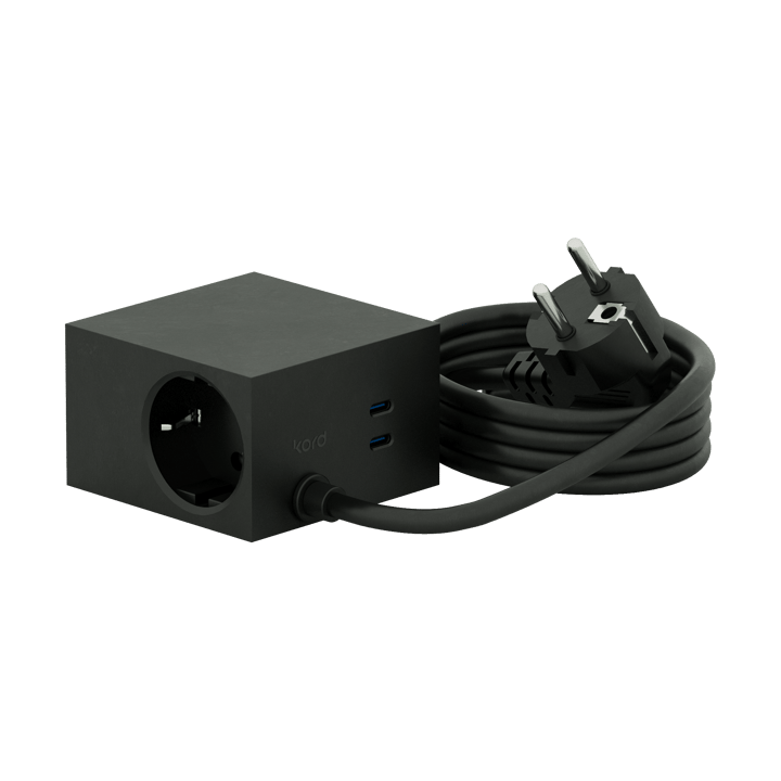 Cuboid+ stopcontact USB-C 30W 2 m - Black - Kord