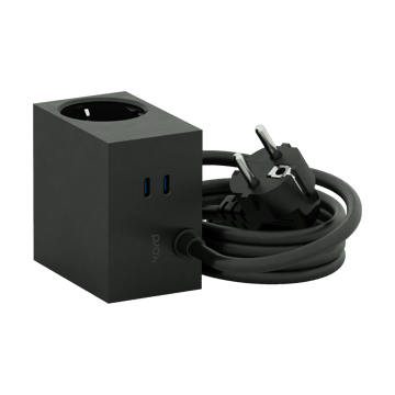 Cuboid+ stopcontact USB-C 30W 2 m - Black - Kord