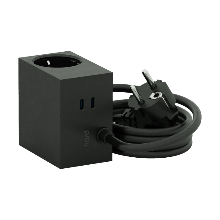 Cuboid+ stopcontact USB-C 30W 2 m, Black Kord