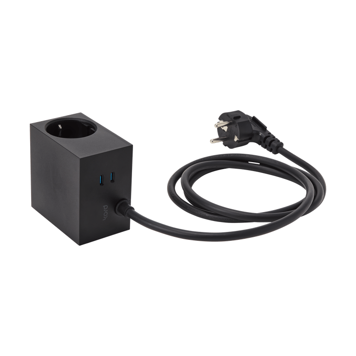 Cuboid+ stopcontact USB-C 30W 2 m, Black Kord