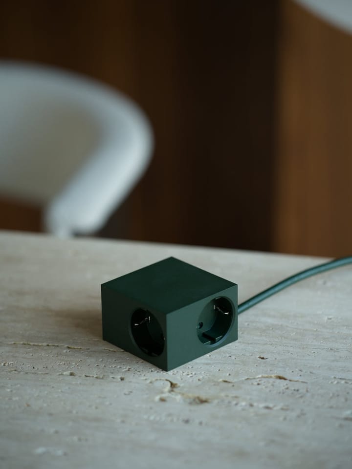 Cuboid+ stopcontact USB-C 30W 2 m, Dark Green Kord