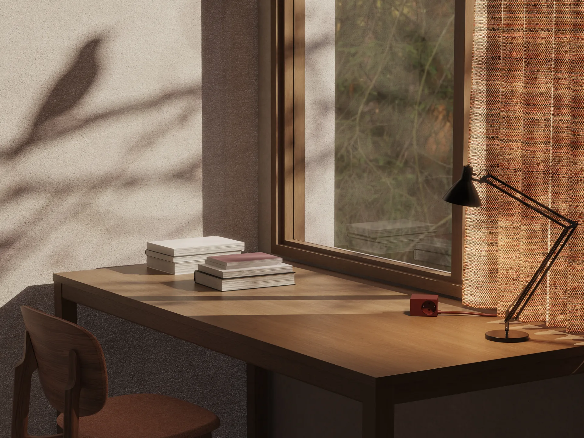 Cuboid+ stopcontact USB-C 30W 2 m, Fired Brick Kord