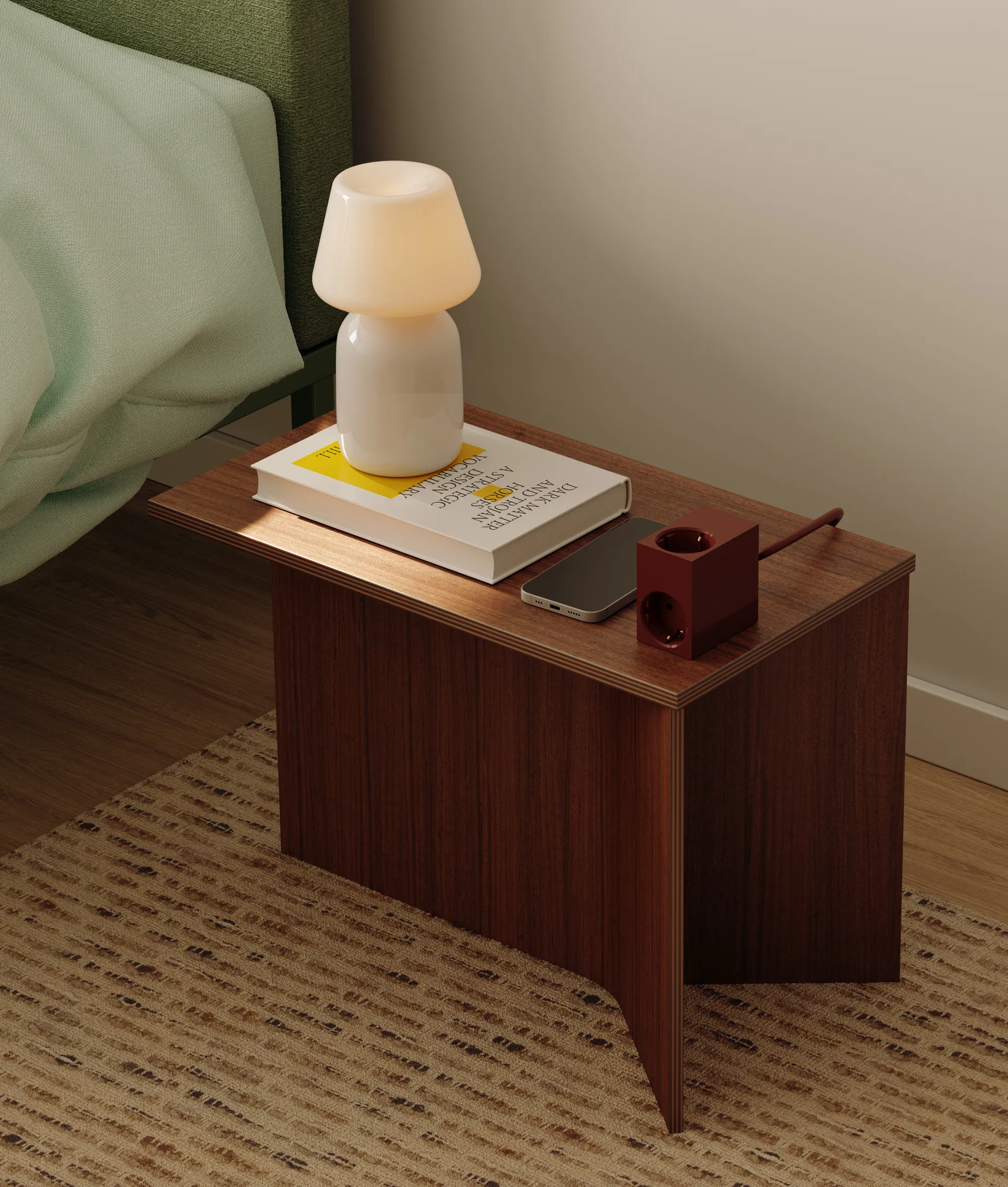 Cuboid+ stopcontact USB-C 30W 2 m, Fired Brick Kord