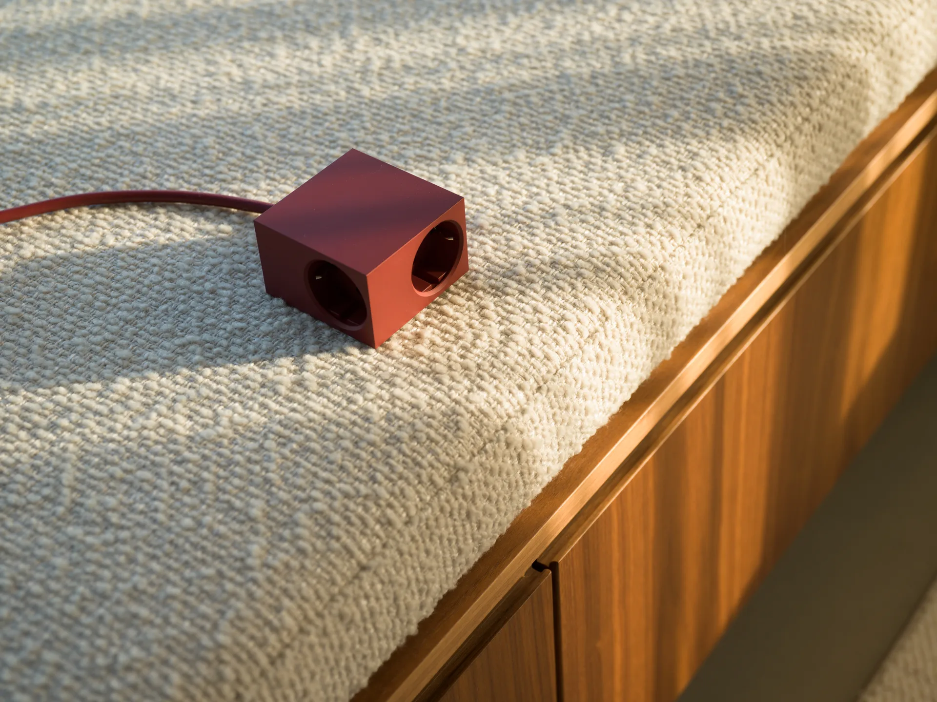 Cuboid+ stopcontact USB-C 30W 2 m, Fired Brick Kord