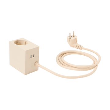 Cuboid+ stopcontact USB-C 30W 2 m - Pearled Ivory - Kord