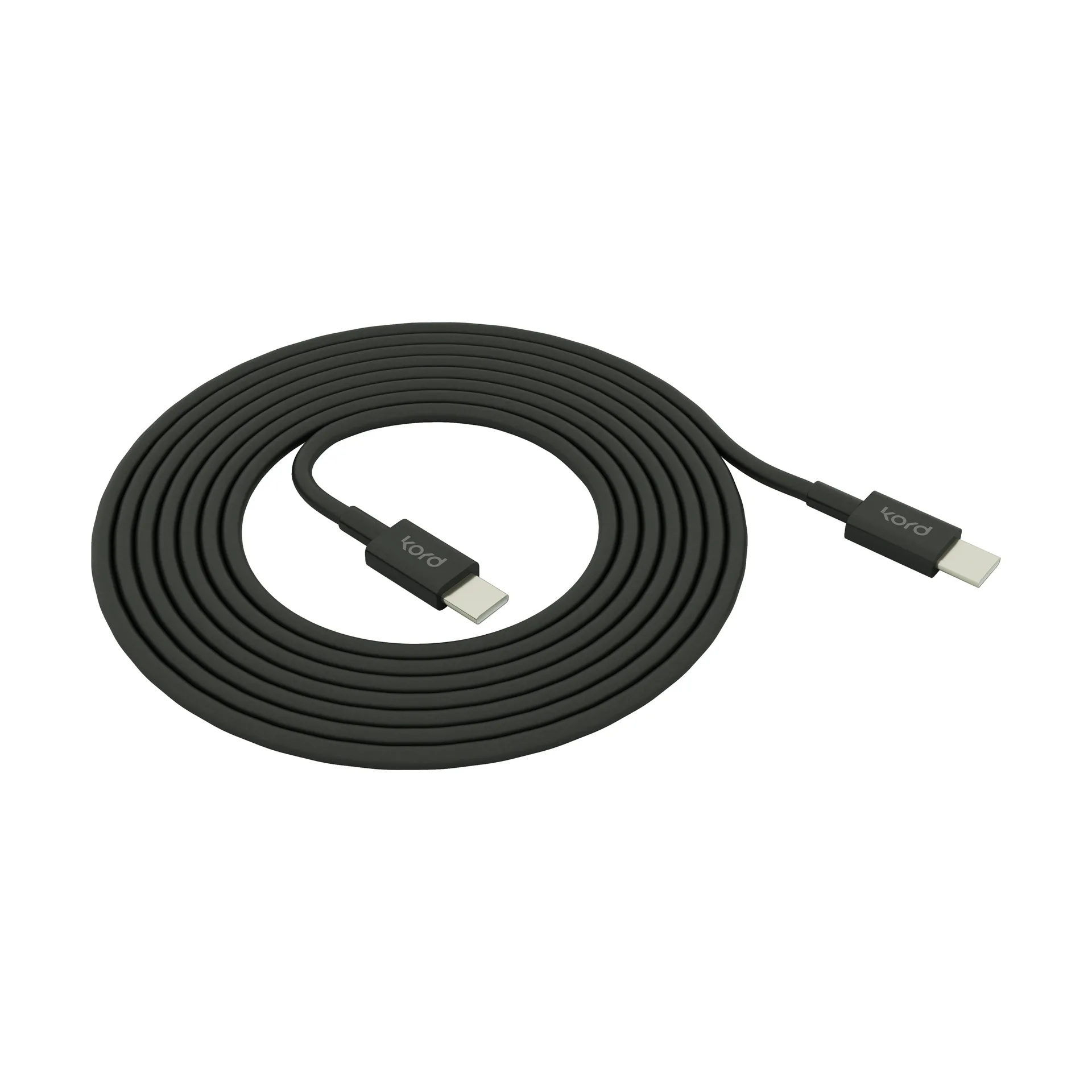 Kord USB-C naar USB-C oplaadkabel 1,8 m, Black Kord