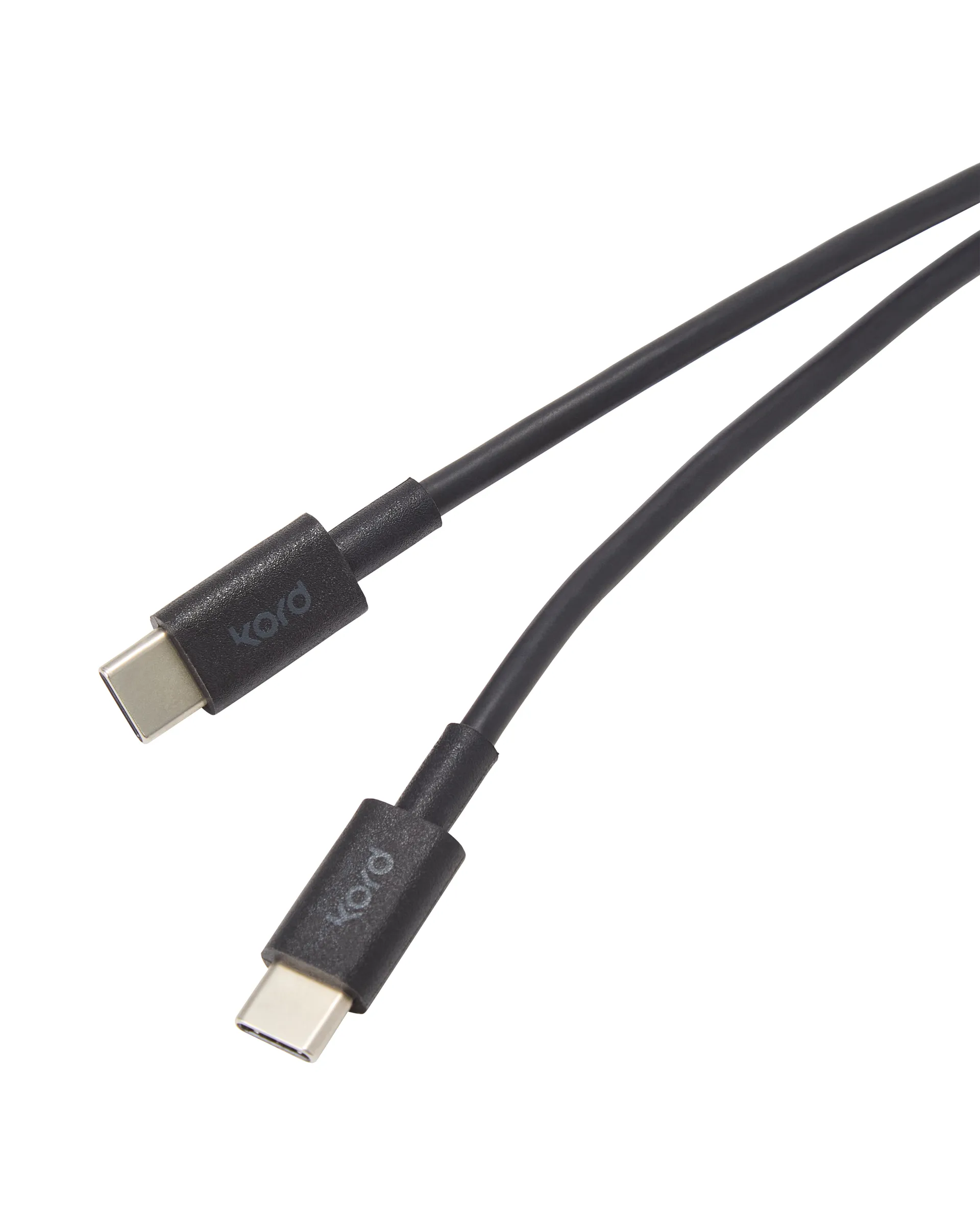 Kord USB-C naar USB-C oplaadkabel 1,8 m, Black Kord