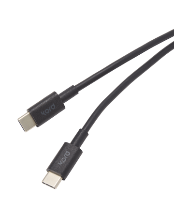 Kord USB-C naar USB-C oplaadkabel 1,8 m - Black - Kord