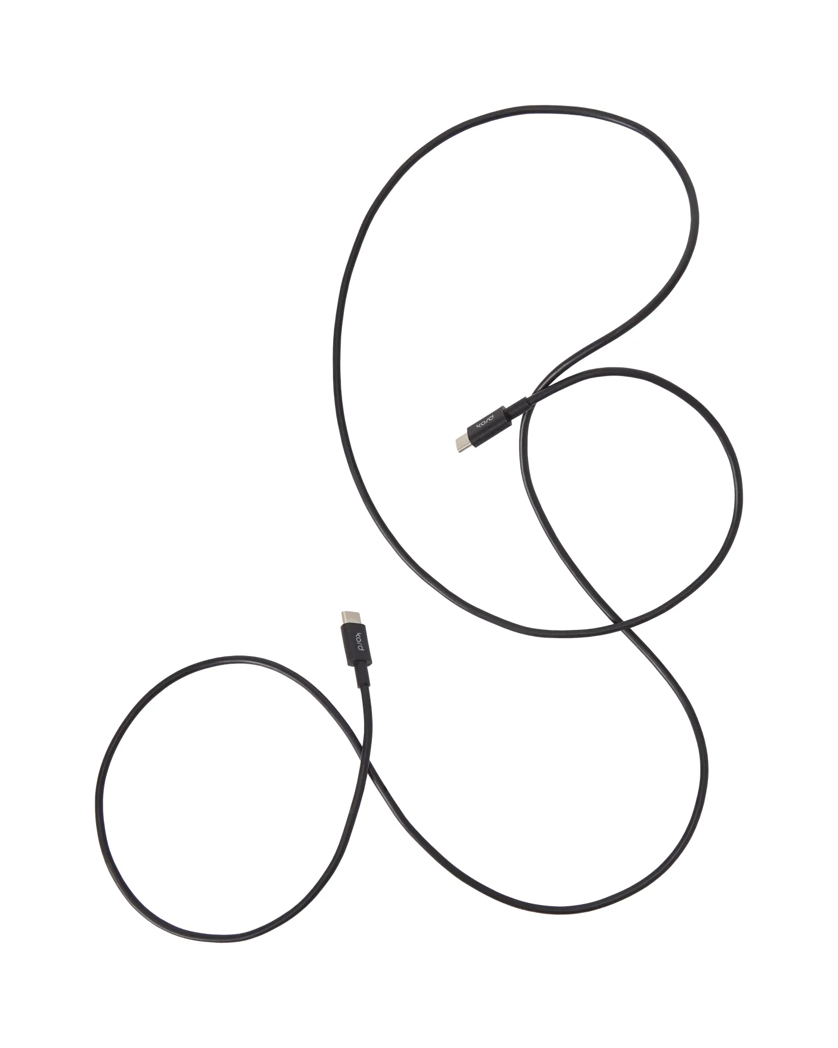 Kord USB-C naar USB-C oplaadkabel 1,8 m, Black Kord