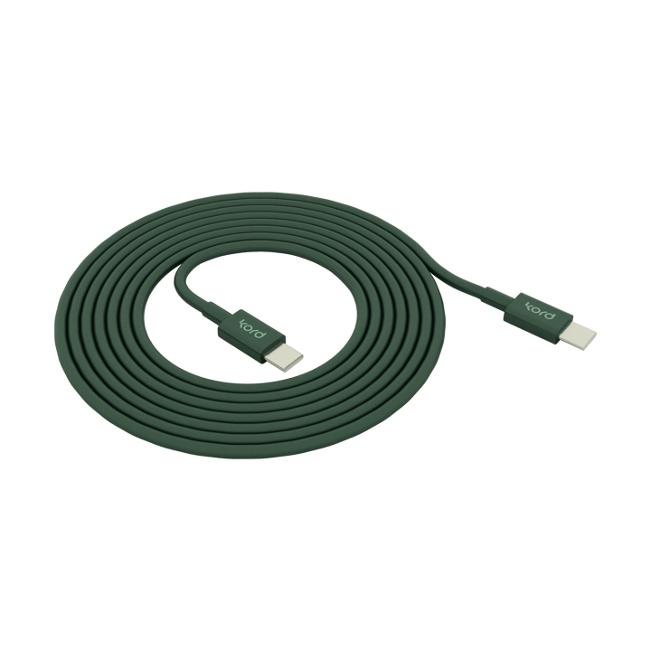 Kord USB-C naar USB-C oplaadkabel 1,8 m - Dark Green - Kord