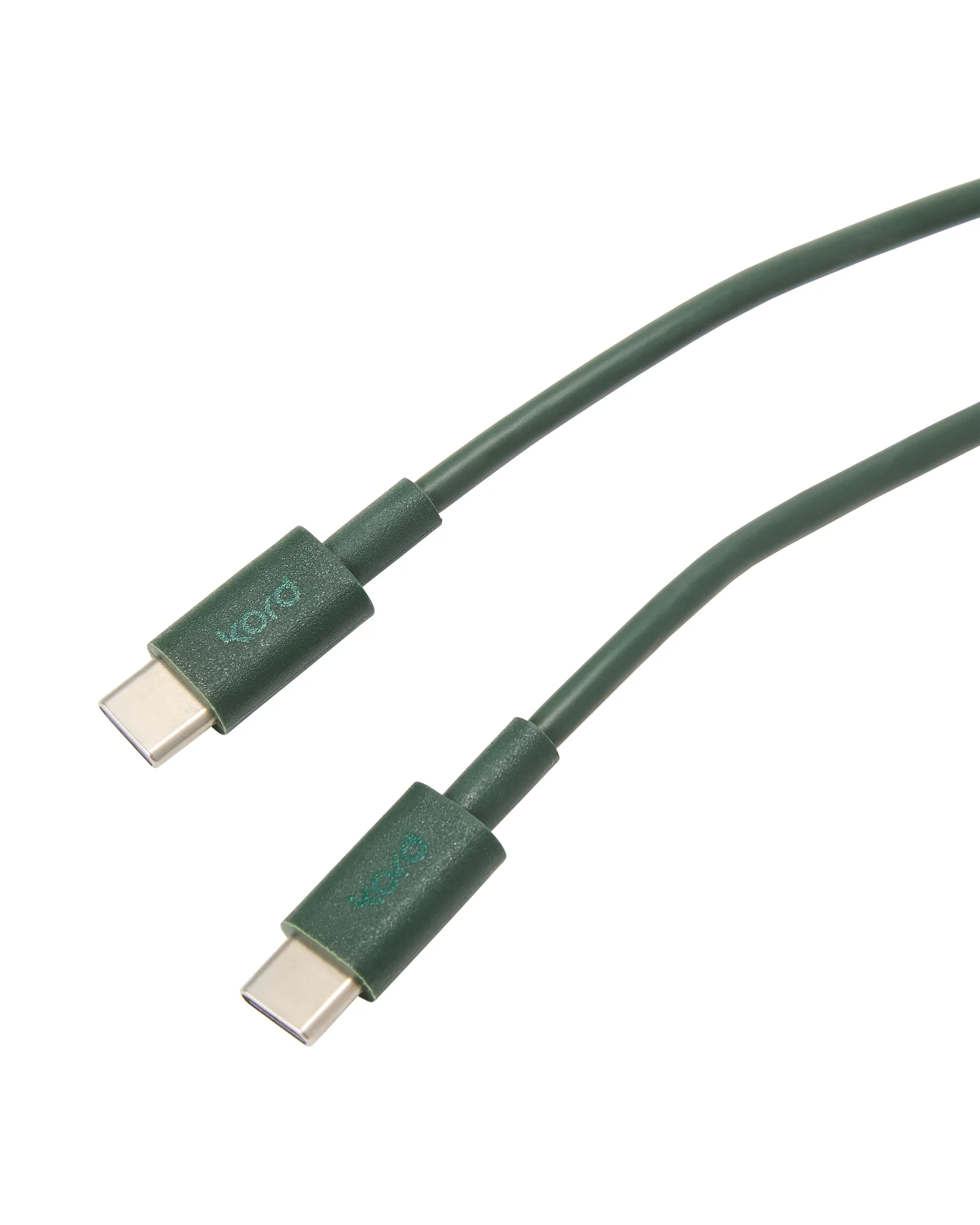 Kord USB-C naar USB-C oplaadkabel 1,8 m, Dark Green Kord