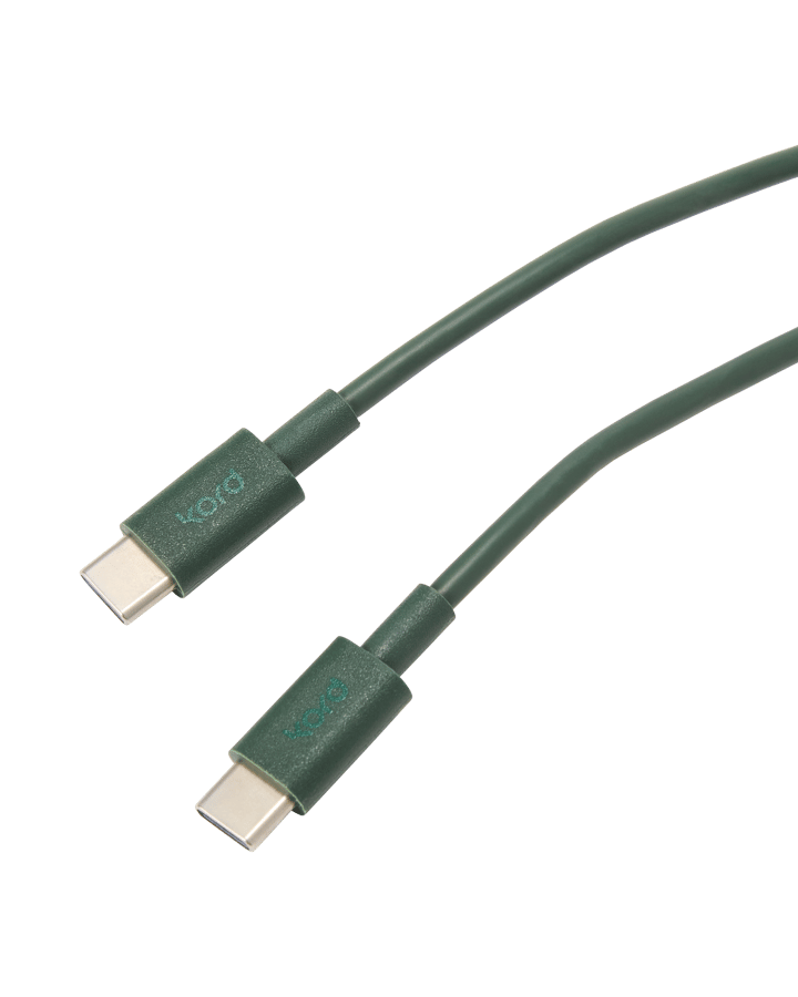 Kord USB-C naar USB-C oplaadkabel 1,8 m, Dark Green Kord