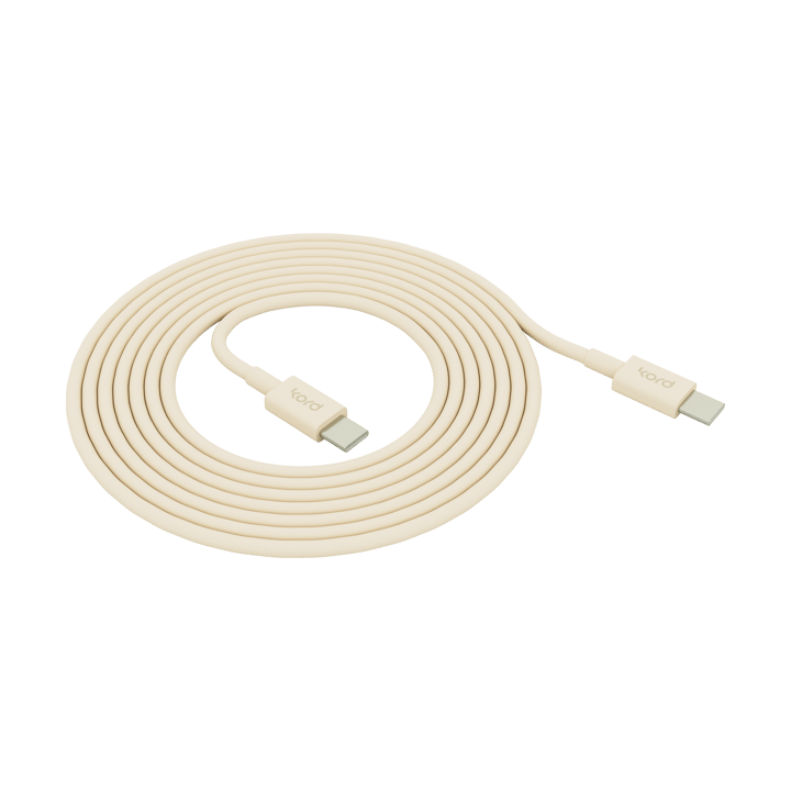 Kord USB-C naar USB-C oplaadkabel 1,8 m - Pearled Ivory - Kord