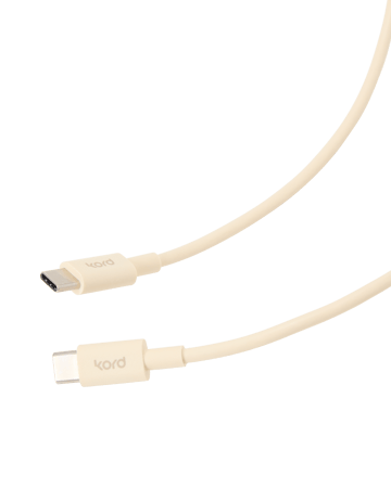 Kord USB-C naar USB-C oplaadkabel 1,8 m - Pearled Ivory - Kord