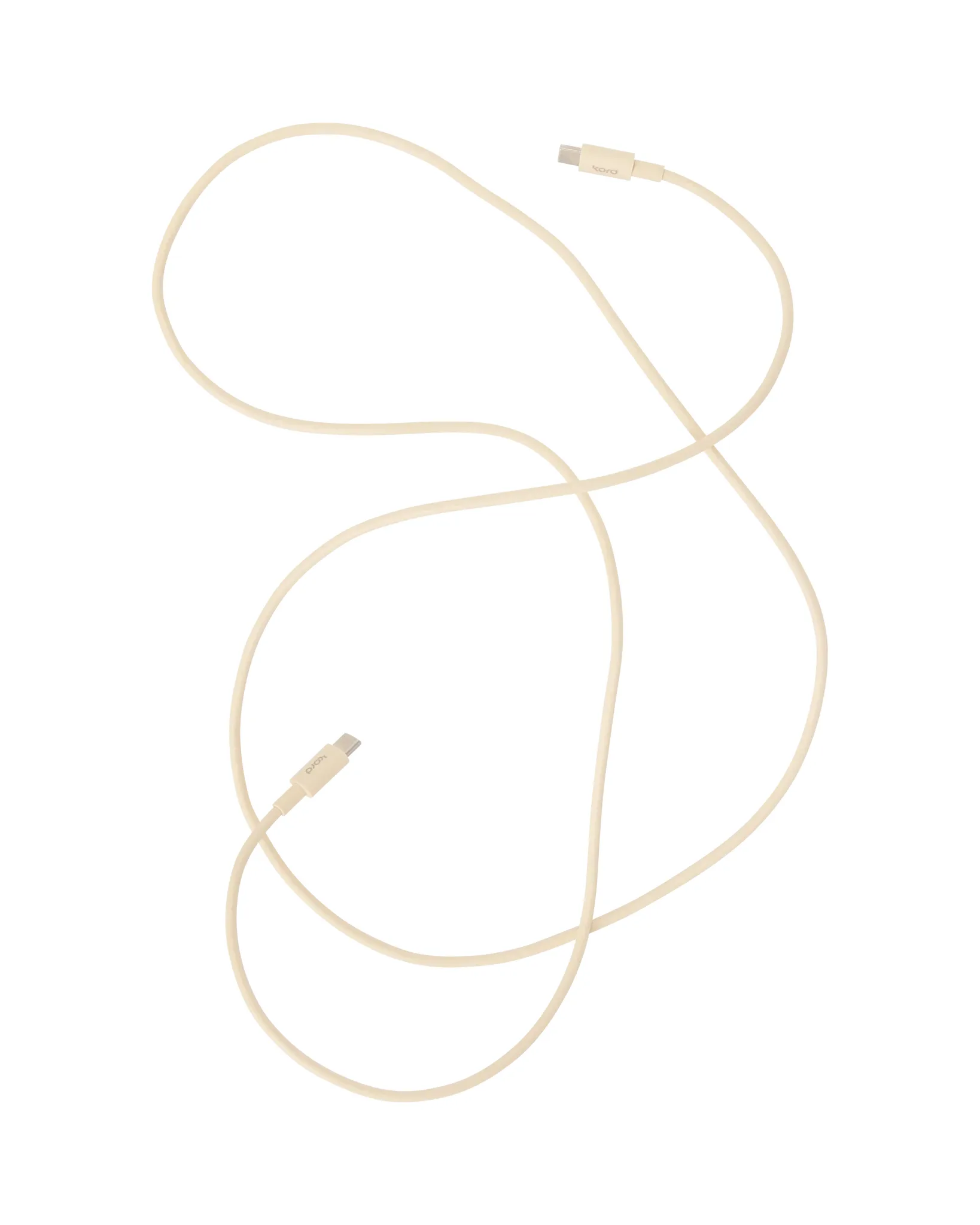 Kord USB-C naar USB-C oplaadkabel 1,8 m, Pearled Ivory Kord