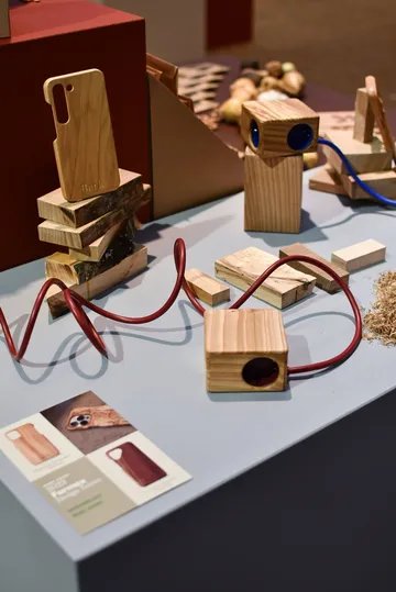 Kord x Bark woodencase-hoes voor Cuboid+ stekkerdoos - Schors - Kord