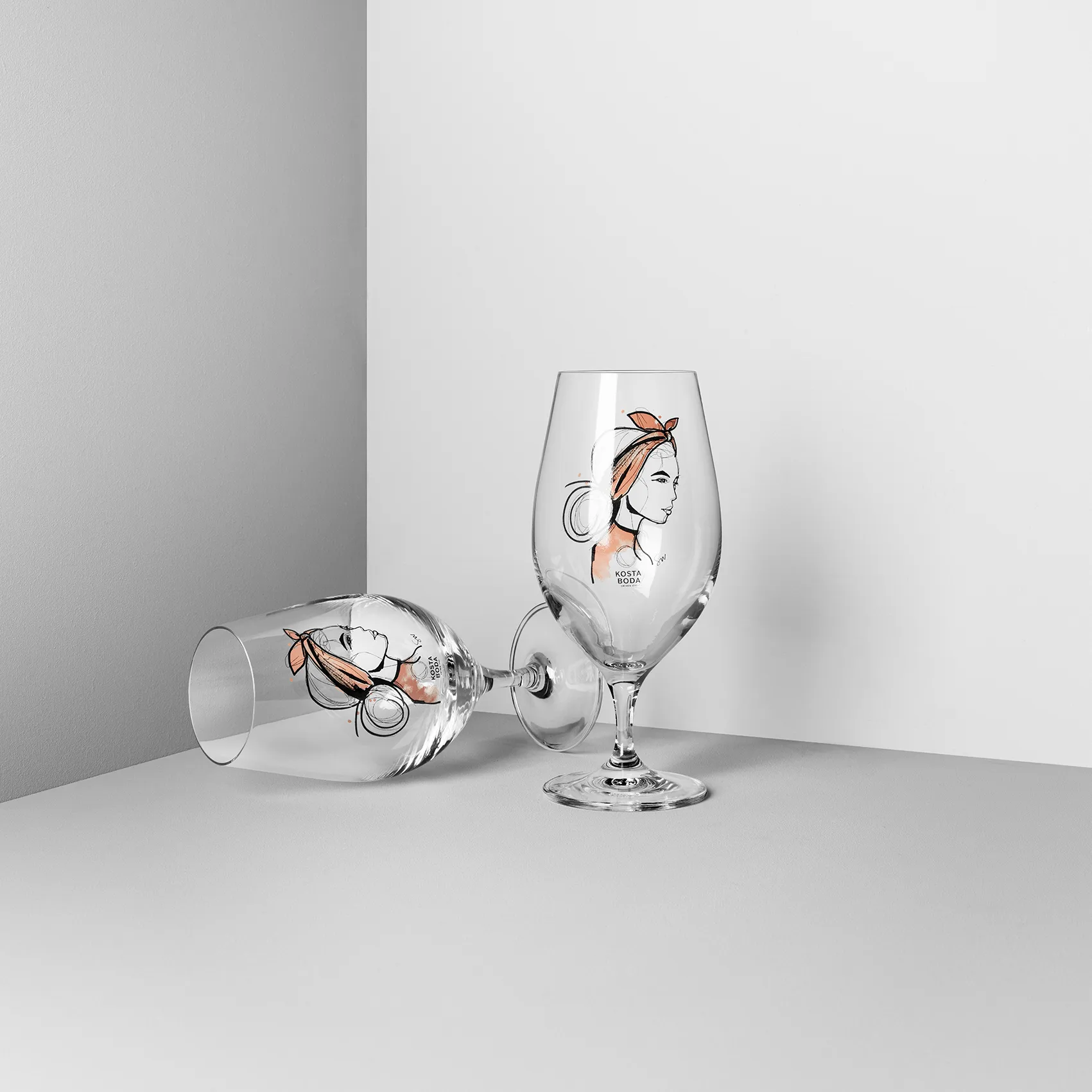 All about you bierglas 40 cl 2-pack, Near you beer (rusty orange) Kosta Boda