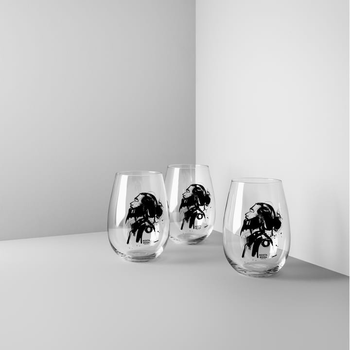 All about you glas 57 cl 2-pack - love him (grijs) - Kosta Boda