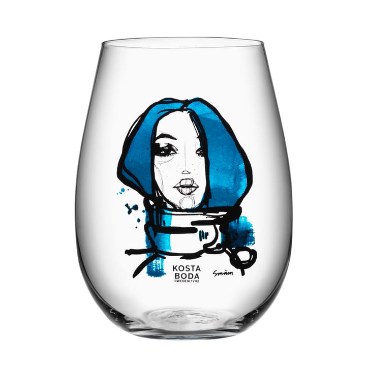 All about you glas 57 cl 2-pack - miss you (blauw) - Kosta Boda