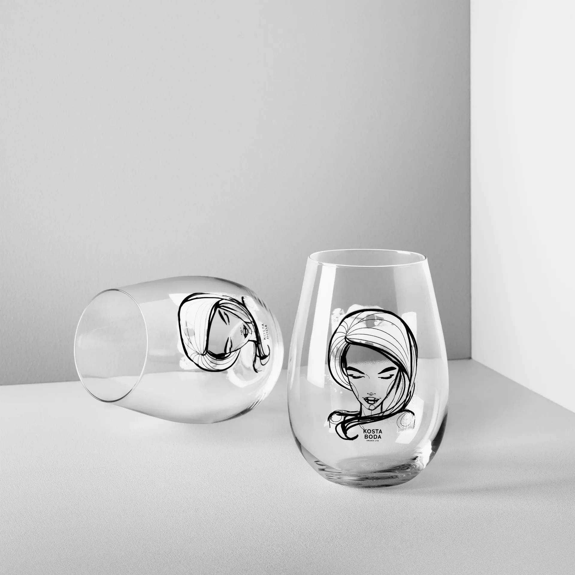 All about you glas 57 cl 2-pack, need you (wit) Kosta Boda