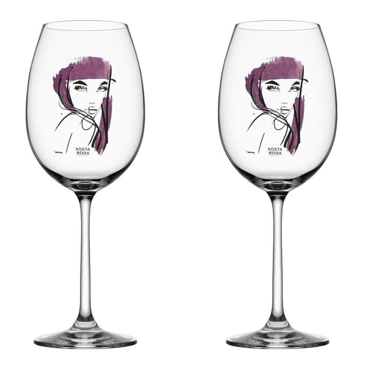 All about you wijnglas 2 pack - purperrood - Kosta Boda