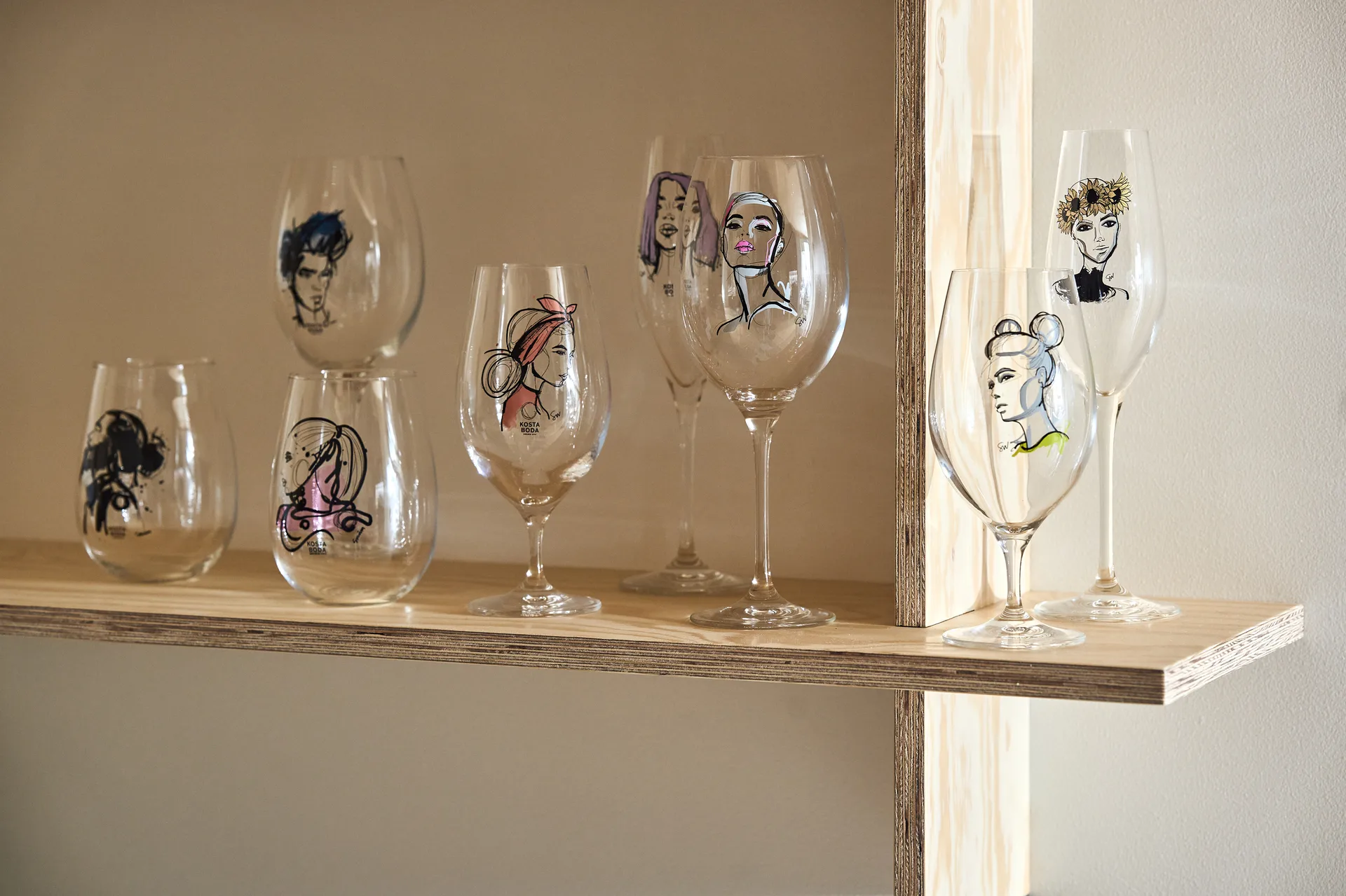 All about you wijnglas 52 cl 2 pack, miss him (blauw) Kosta Boda