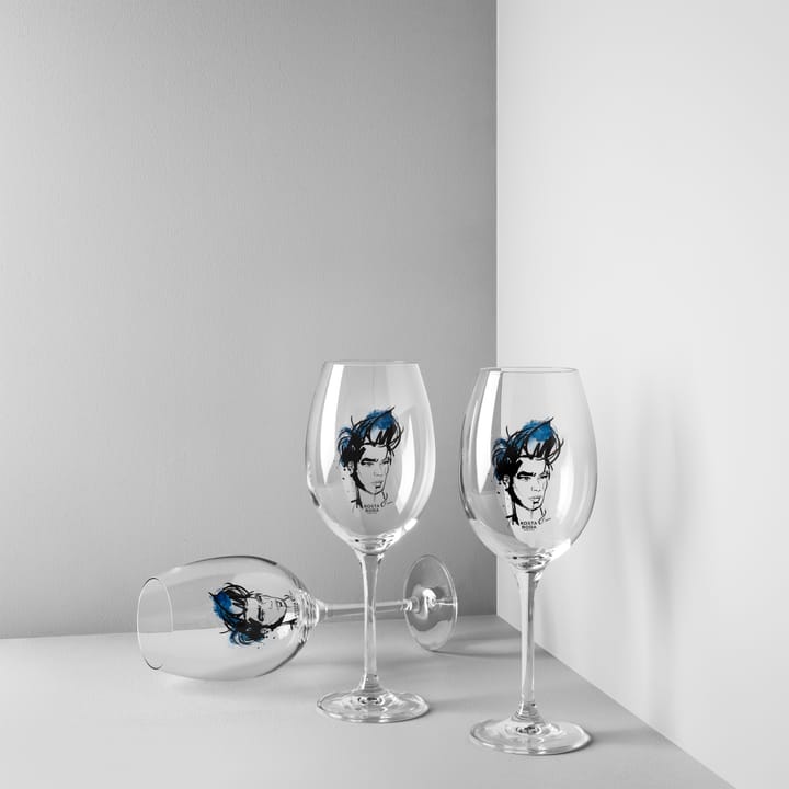 All about you wijnglas 52 cl 2 pack, miss him (blauw) Kosta Boda