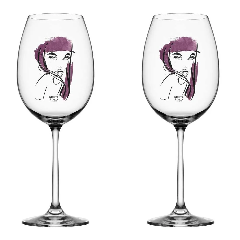 All about you wijnglas 52 cl 2 pack, purperrood Kosta Boda