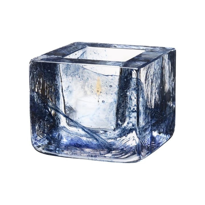 Brick theelicht houder, blauw Kosta Boda