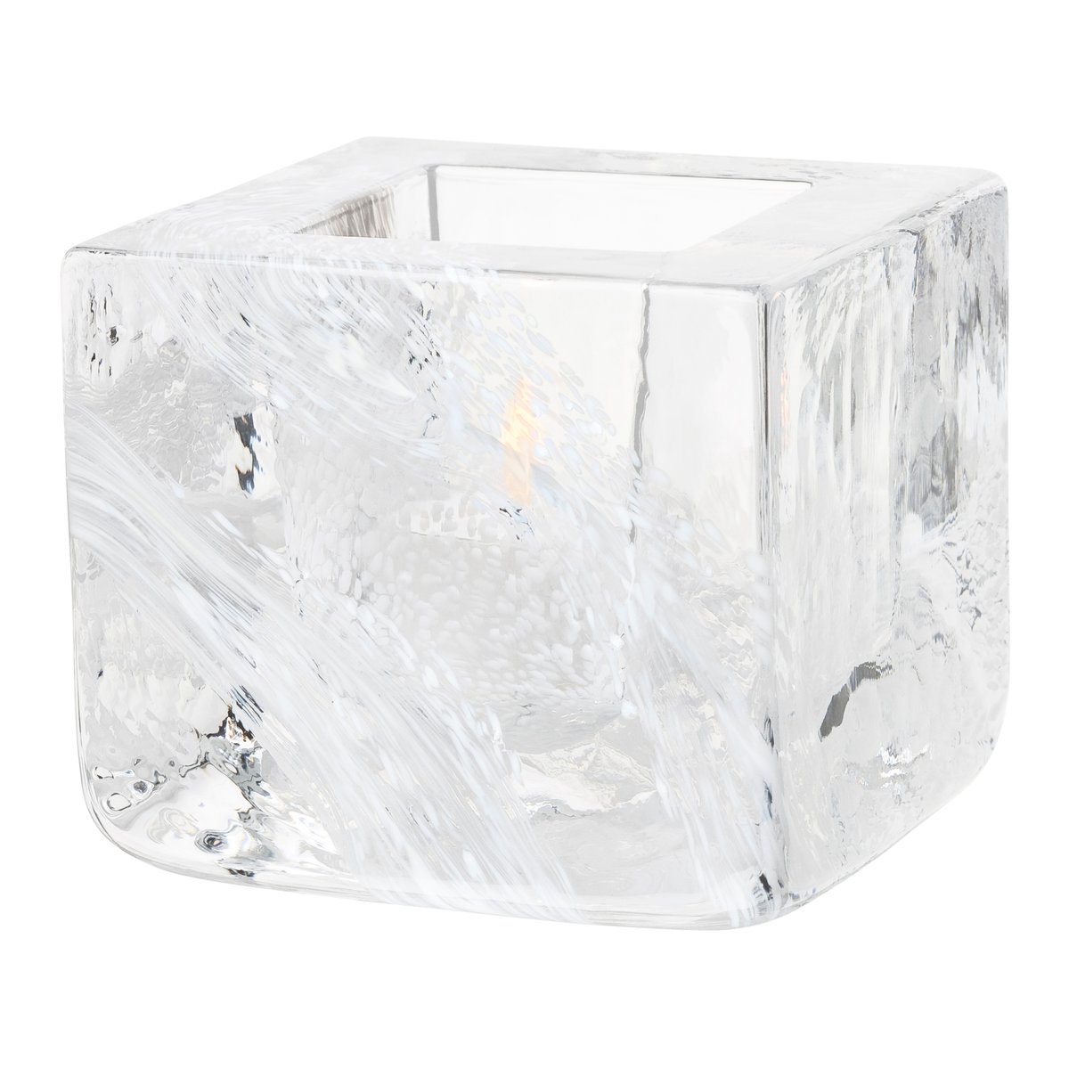 Kosta Boda Brick theelicht houder wit