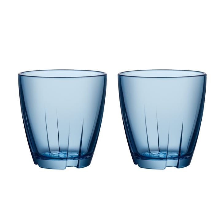 Bruk drinkglas klein 2-pack - blauw - Kosta Boda