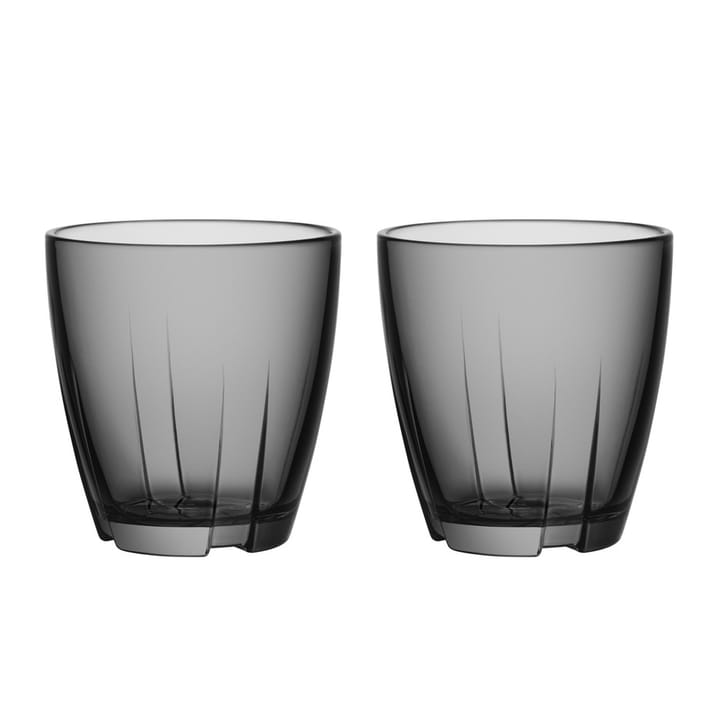 Bruk drinkglas klein 2-pack - grijs - Kosta Boda