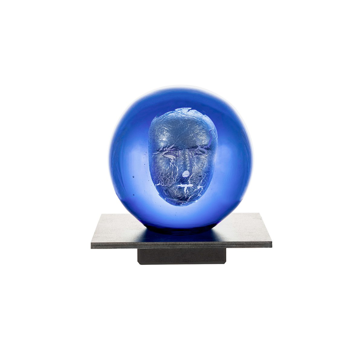 Kosta Boda BV Headman glassculptuur Blauw
