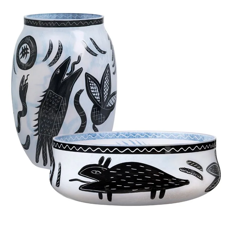 Caramba schaal, wit Kosta Boda