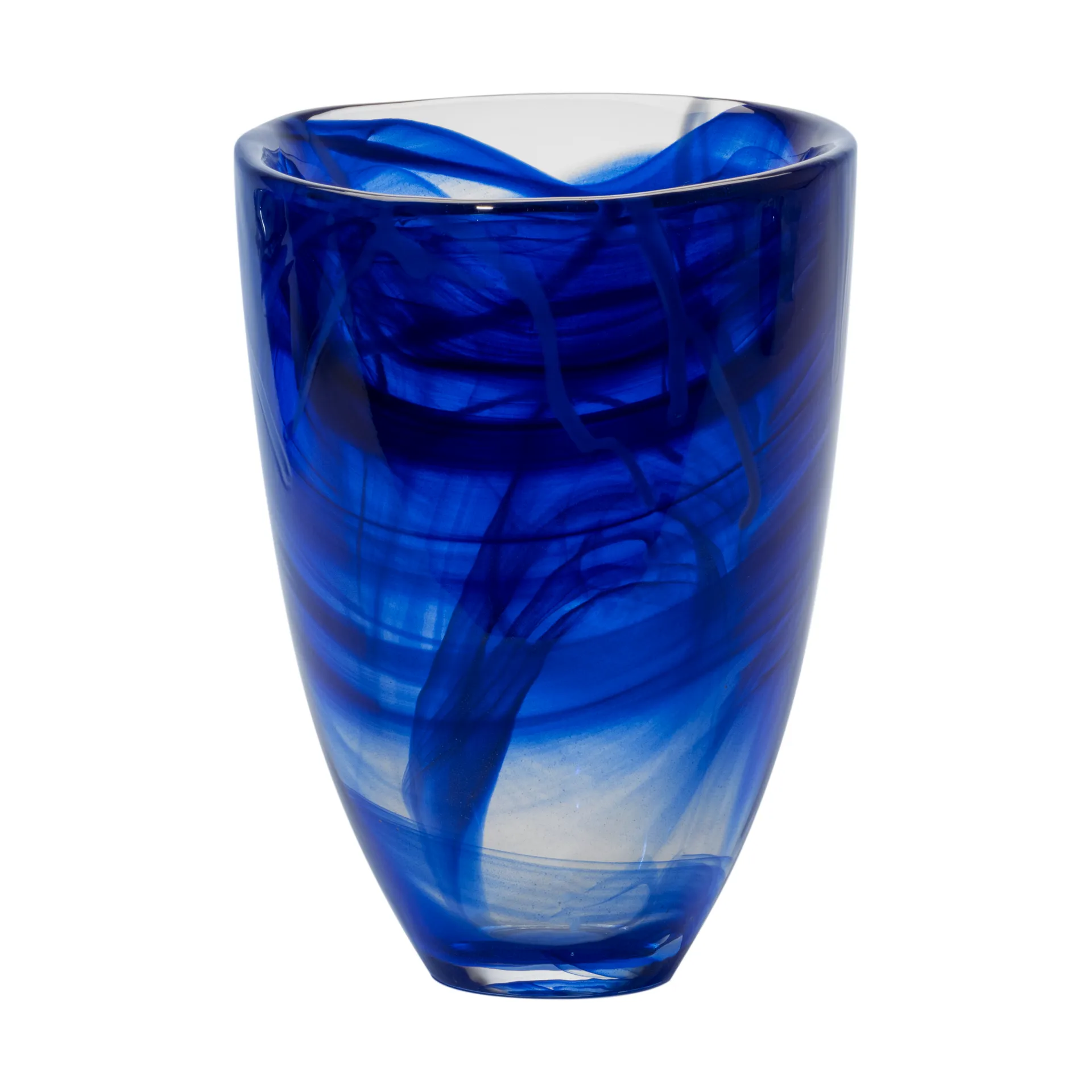 Contrast vaas 200 mm, Blauw-blauw Kosta Boda
