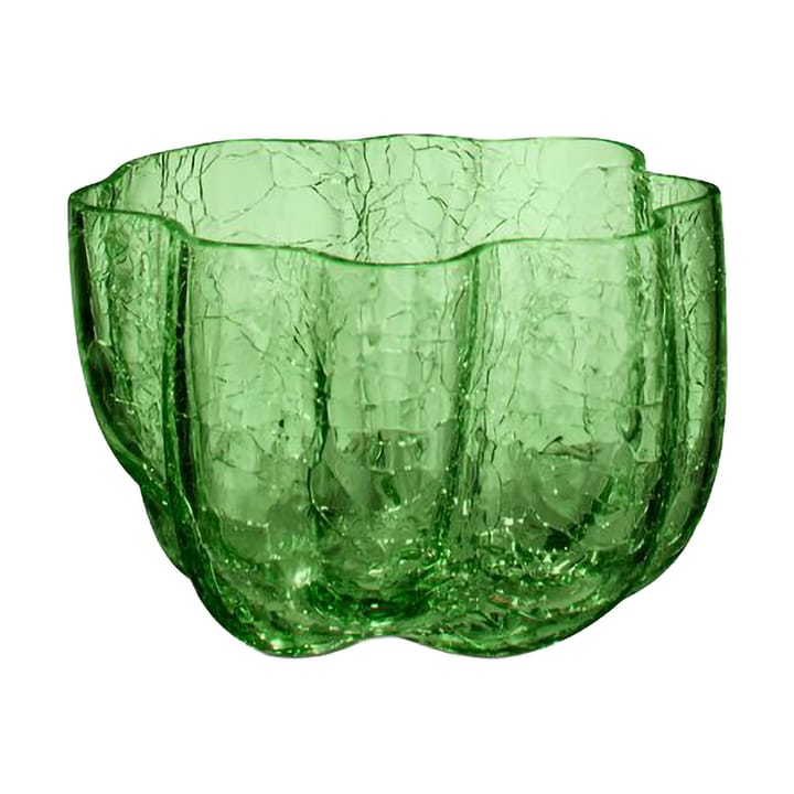 Crackle kaarsenhouder 5,8 cm - Donkergroen - Kosta Boda