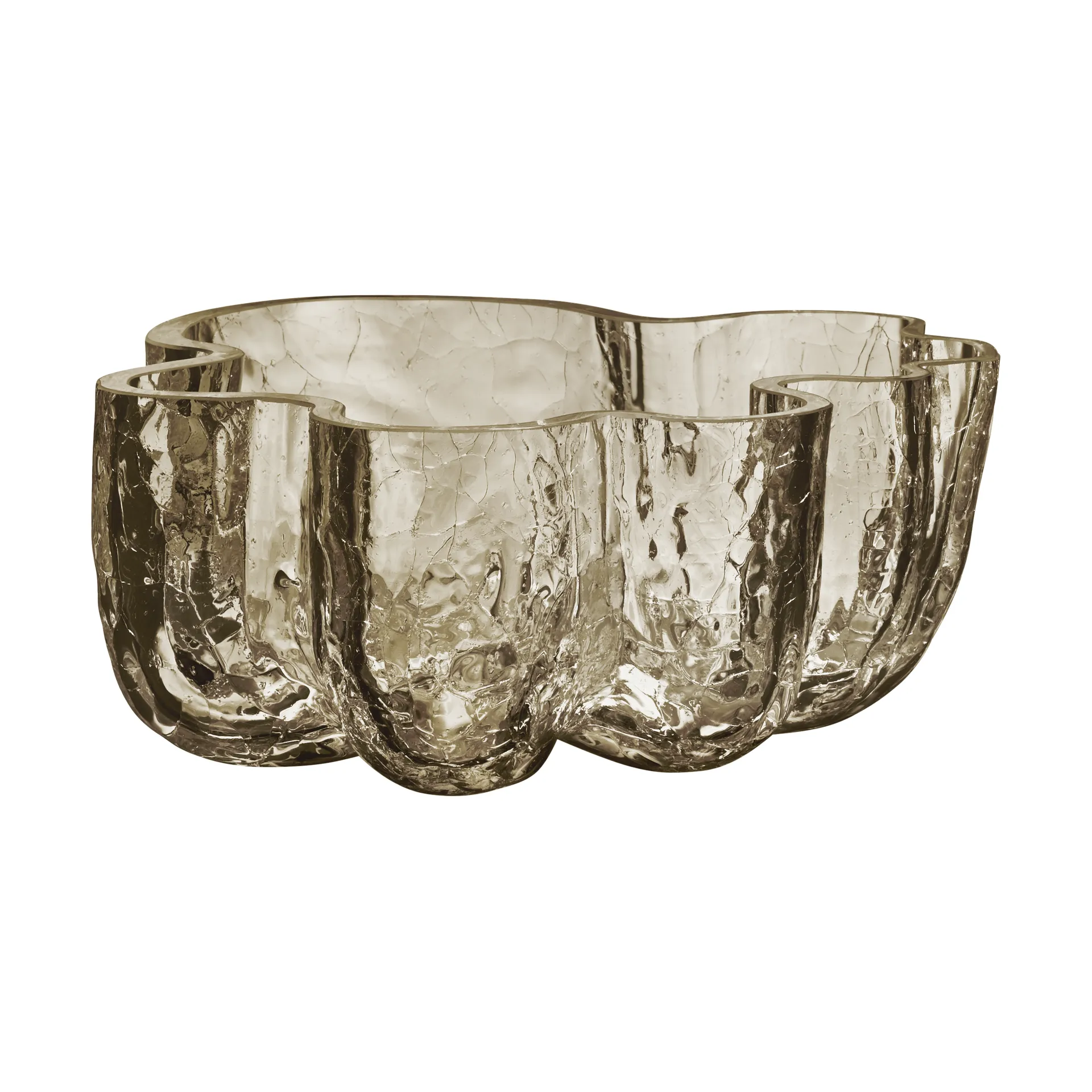 Crackle kom 10,5 cm, taupe Kosta Boda