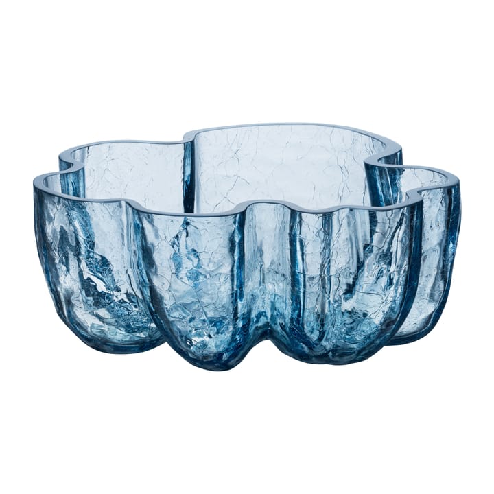 Crackle kom 105 mm - Circulair glas (Blauw) - Kosta Boda