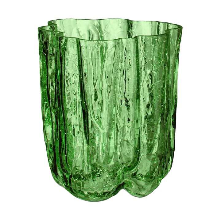 Crackle vaas 12,1 cm - Donkergroen - Kosta Boda