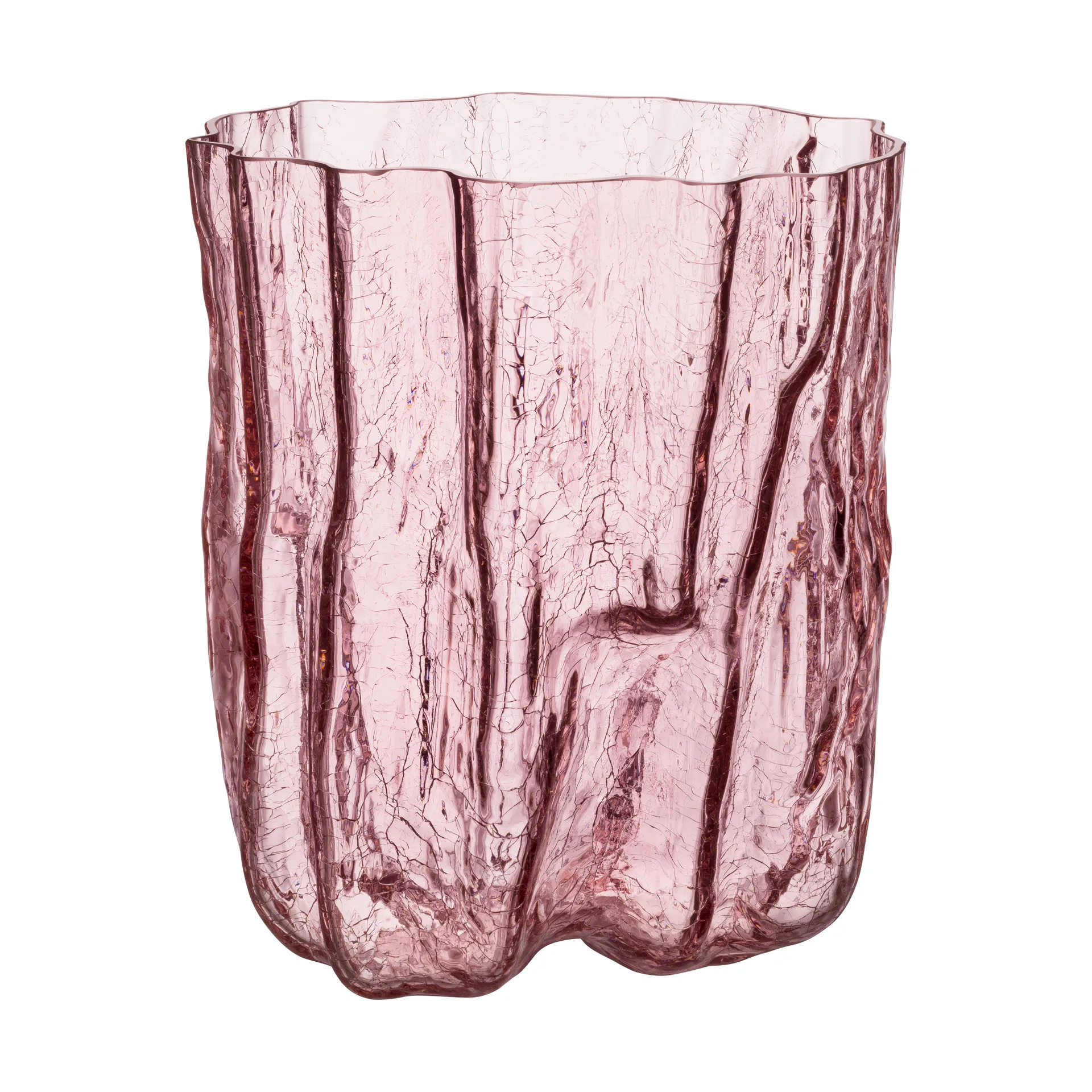 Crackle vaas 27 cm, Roze Kosta Boda