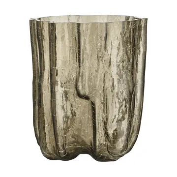 Crackle vaas 27 cm - taupe - Kosta Boda