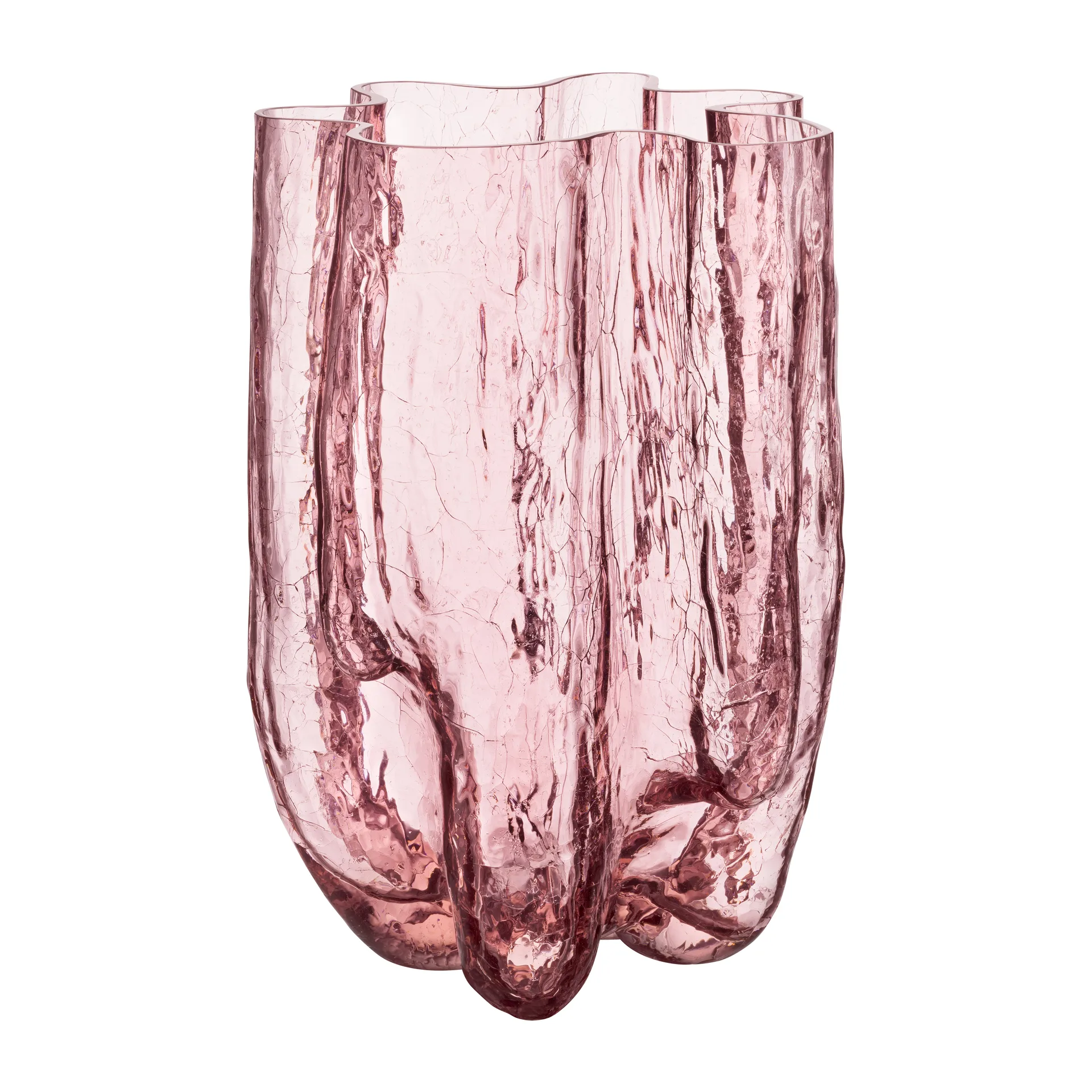 Crackle vaas 37 cm, Roze Kosta Boda