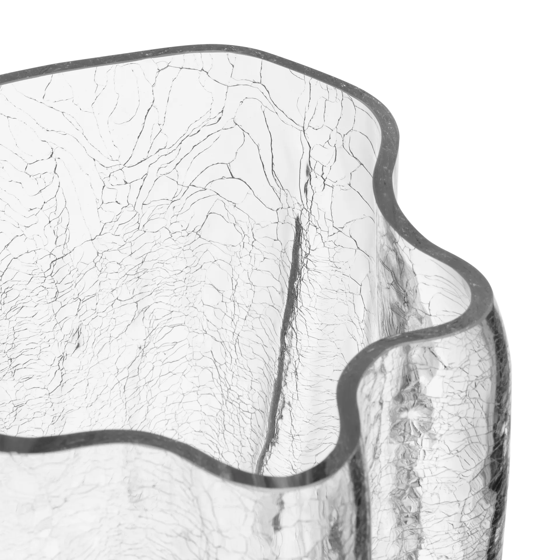 Crackle vaas 37 cm, Transparant Kosta Boda