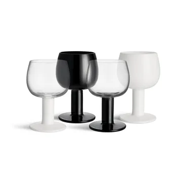 Fars glas - Wit-zwart, 4-pack - Kosta Boda