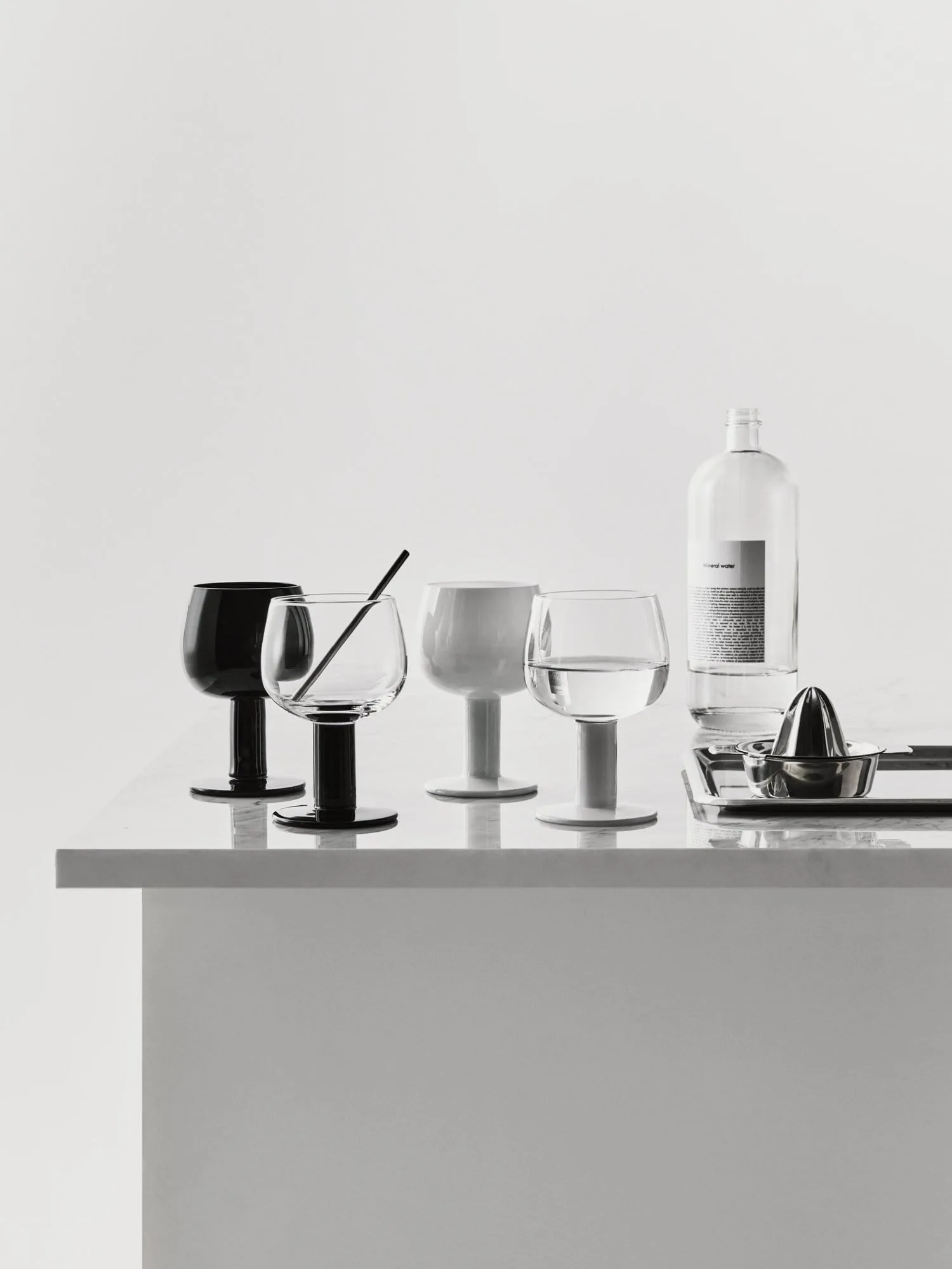 Fars glas, Wit-zwart, 4-pack Kosta Boda