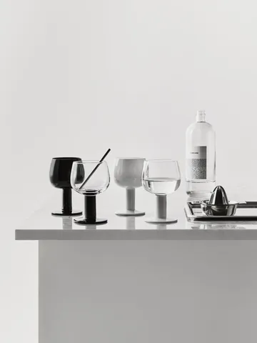 Fars glas - Wit-zwart, 4-pack - Kosta Boda